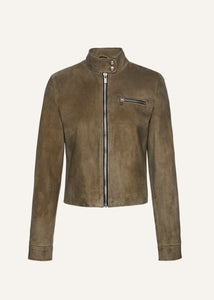 PF25 LEATHER 04 JACKET GREEN SUEDE