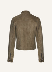 PF25 LEATHER 04 JACKET GREEN SUEDE