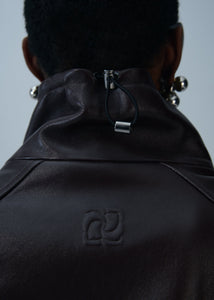 PF25 LEATHER 08 JACKET BURGUNDY