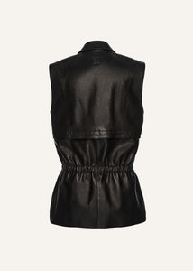 PF25 LEATHER 13 VEST BLACK