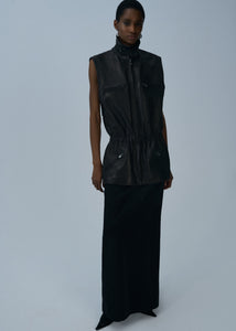 PF25 LEATHER 13 VEST BLACK