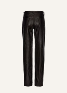 PF25 LEATHER 18 PANTS BLACK