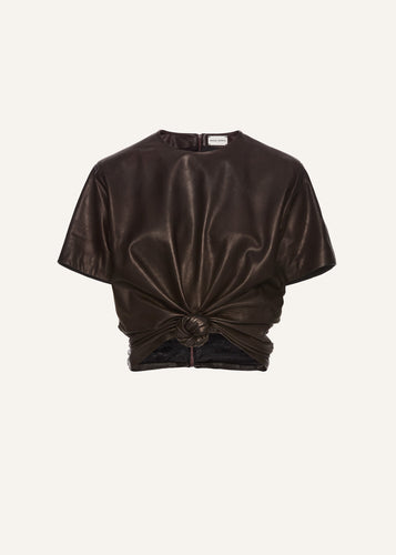 PF25 LEATHER 22 TOP BROWN