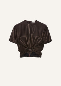PF25 LEATHER 22 TOP BROWN