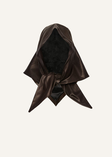 PF25 LEATHER 26 SCARF BROWN