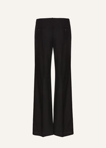 Front-pleat classic trousers in black