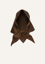 Load image into Gallery viewer, Cotton head scarf in dark brown
