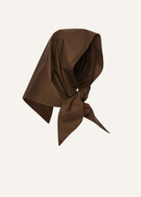 Load image into Gallery viewer, Cotton head scarf in dark brown
