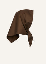Load image into Gallery viewer, Cotton head scarf in dark brown
