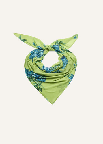 PF25 SCARF 03 GREEN PRINT