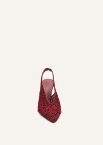 PF25 SLINGBACK CROCHET BURGUNDY