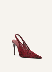 PF25 SLINGBACK CROCHET BURGUNDY