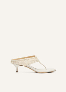 PF25 THONG HEEL SANDALS CROCHET