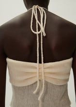 Load image into Gallery viewer, Pearl halterneck tube top in cream

