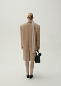 Alpaca car coat in beige