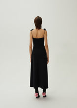 Load image into Gallery viewer, Bustier midi dress in black
