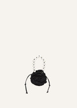 Load image into Gallery viewer, Small Magda bag pearl strap in black crochet
