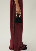 Load image into Gallery viewer, Small Magda bag pearl strap in black crochet
