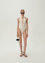 Load image into Gallery viewer, Halterneck bodysuit in cream
