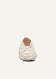 RE24 BALLET FLATS CROCHET CREAM