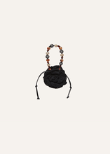 Load image into Gallery viewer, Small Magda bag beads strap in black crochet
