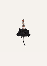 Load image into Gallery viewer, Small Magda bag beads strap in black crochet
