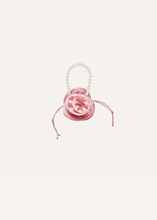 Load image into Gallery viewer, Small Magda bag pearl strap in pink satin

