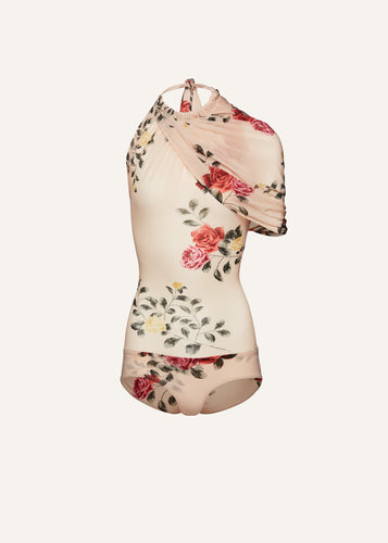 RE25 BODYSUIT 04 BEIGE PRINT