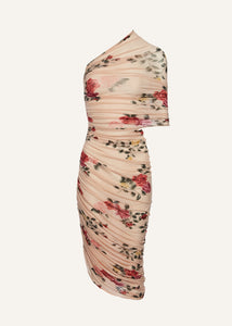 RE25 DRESS 17 BEIGE PRINT