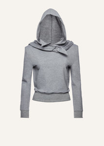 Babouchka style hoodie in grey