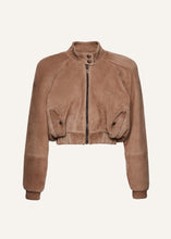 Load image into Gallery viewer, RE25 LEATHER 01 JACKET BEIGE SUEDE
