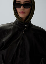 Load image into Gallery viewer, RE25 LEATHER 01 JACKET BLACK
