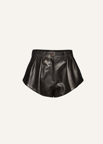 RE25 LEATHER 02 SHORTS BLACK VINTAGE