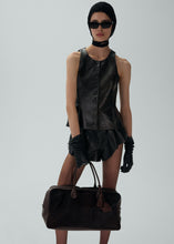 Load image into Gallery viewer, RE25 LEATHER 02 SHORTS BLACK VINTAGE
