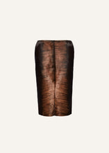 Load image into Gallery viewer, RE25 LEATHER 12 SKIRT BROWN PONY
