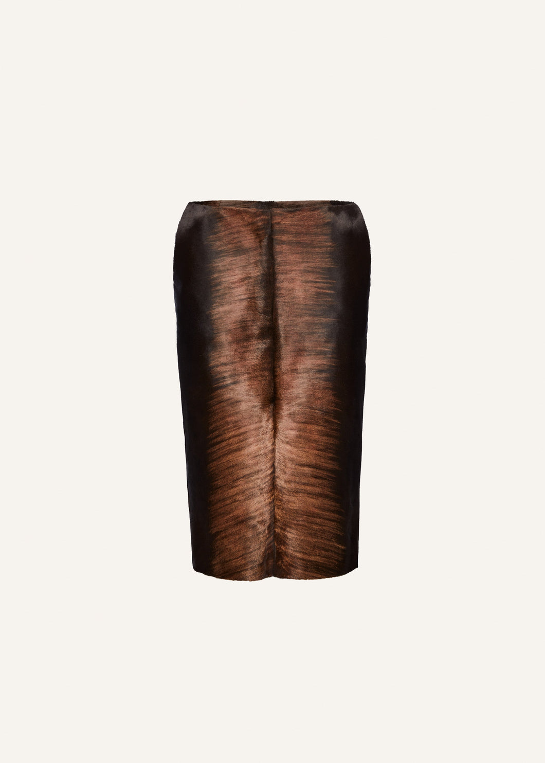 RE25 LEATHER 12 SKIRT BROWN PONY