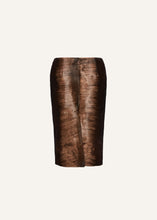 Load image into Gallery viewer, RE25 LEATHER 12 SKIRT BROWN PONY
