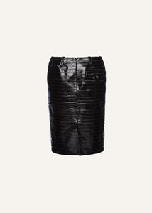 RE25 LEATHER 16 SKIRT BLACK