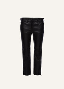 RE25 LEATHER 17 PANTS BLACK