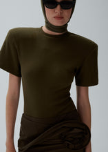 Load image into Gallery viewer, Low waist floral appliqué mini skirt in brown
