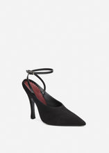 Load image into Gallery viewer, RE26 ANKLE STRAP PUMPS BLACK SUEDE
