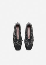 Load image into Gallery viewer, RE26 BALLET FLATS BLACK LEATHER WITH STUDS
