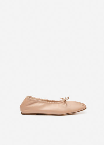 RE26 BALLET FLATS NUDE LEATHER
