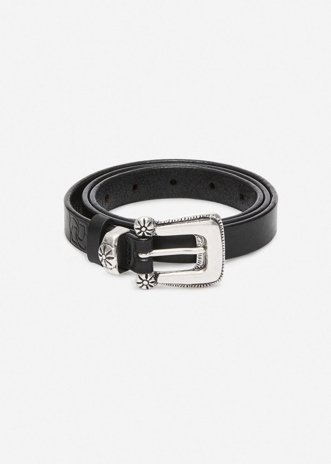RE26 BELT 01 BLACK SILVER