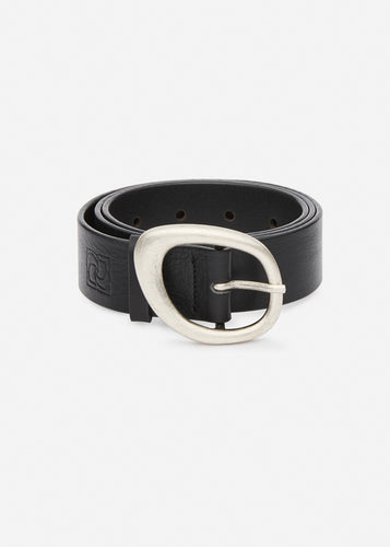 RE26 BELT 03 BLACK SILVER