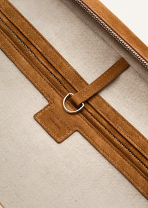 Brigitte bag in camel suede