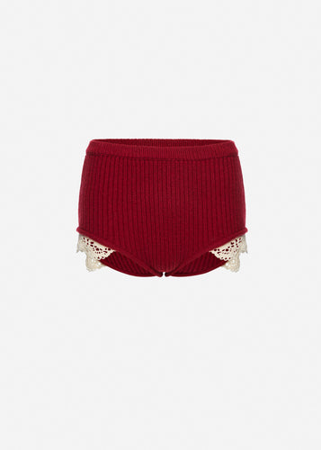 RE26 KNITWEAR 03 SHORTS RED