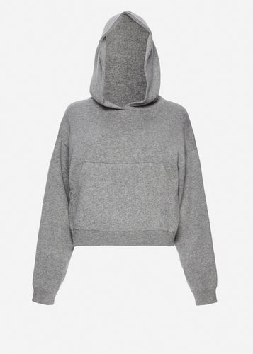 RE26 KNITWEAR 07 HOODIE GREY