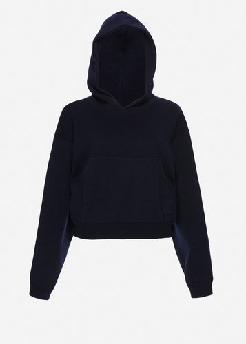 RE26 KNITWEAR 07 HOODIE NAVY