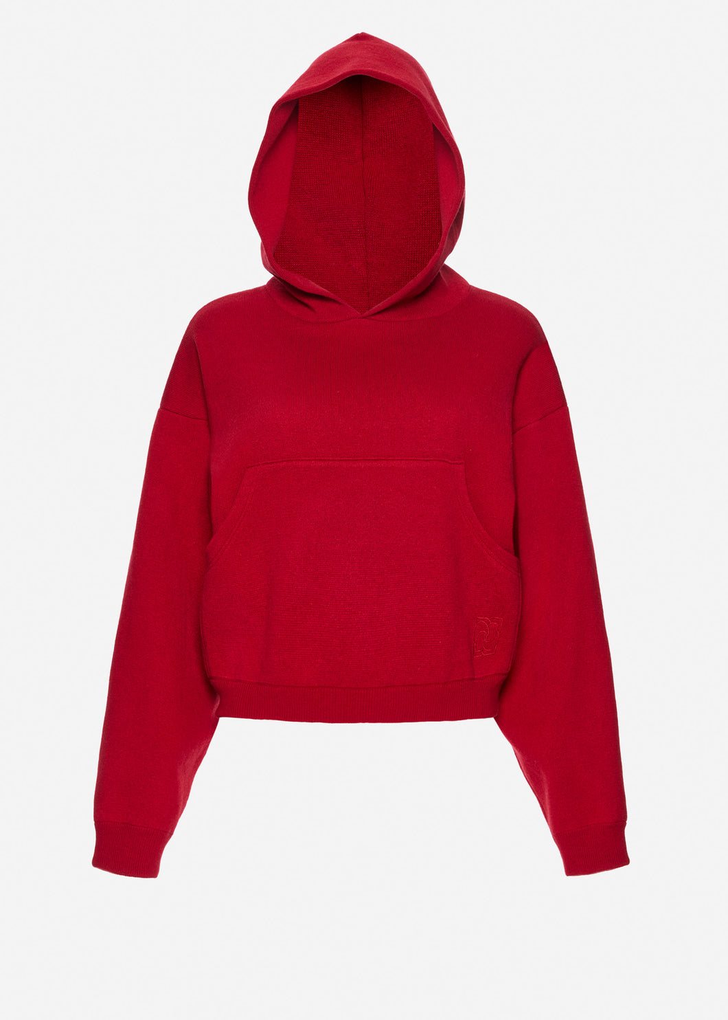 RE26 KNITWEAR 07 HOODIE RED